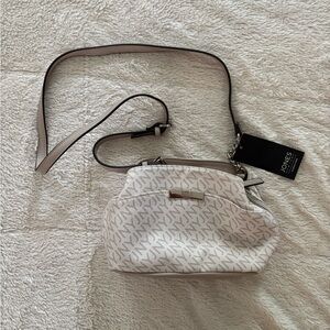 Jones New York Cream Patterned Crossbody Bag